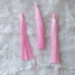 Кисточка шелковая 15 см - нежно-розовая