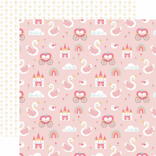 Echo Park - Our Little Princess Collection - Double-Sided Cardstock - Fairytale - папір 30x30 см