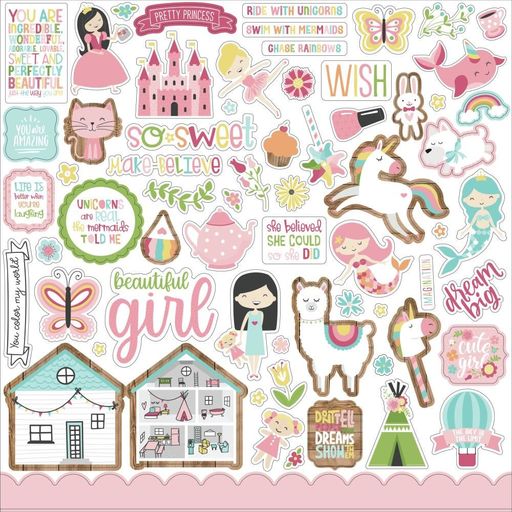 Echo Park - All Girl Collection - Cardstock Stickers - наклейки