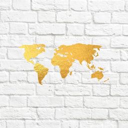 х-Карта світу - вирубка із термотрансферної плівки - foil золото