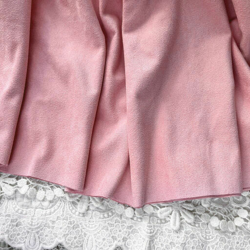 E45 - Штучна замша (двостороння) - Зефірно-рожева - 25*72 см