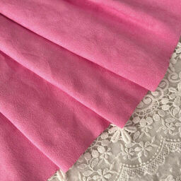 A79 - Штучна замша (двостороння) - Рожева Барбі - 38*72 см*