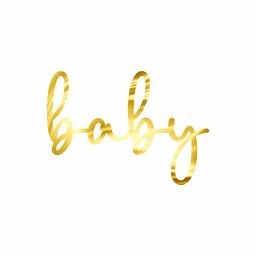 Декор з акрилу - дзеркальне золото - "baby" - 4