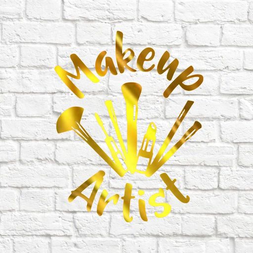 х-Make up Artist - вирубка із термотрансферної плівки - зеркальне жовте золото