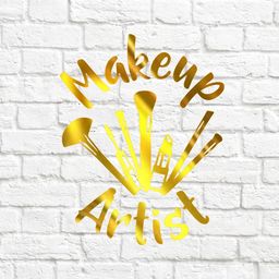 Make up Artist - вырубка из термотрансферной пленки - зеркальное золото