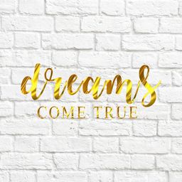 х-Dreams come true - вирубка із термотрансферної плівки - зеркальне жовте золото