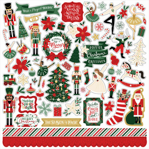Echo Park - Nutcracker Christmas Collection - Cardstock Stickers - наклейки