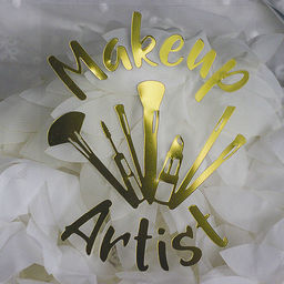 х-Make up Artist - вирубка із термотрансферної плівки - зеркальне жовте золото