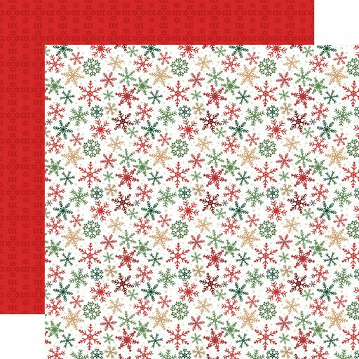 Echo Park - Have A Holly Jolly Christmas Collection - Double-Sided Cardstock - Snowflake Sweets - папір 30x30 см