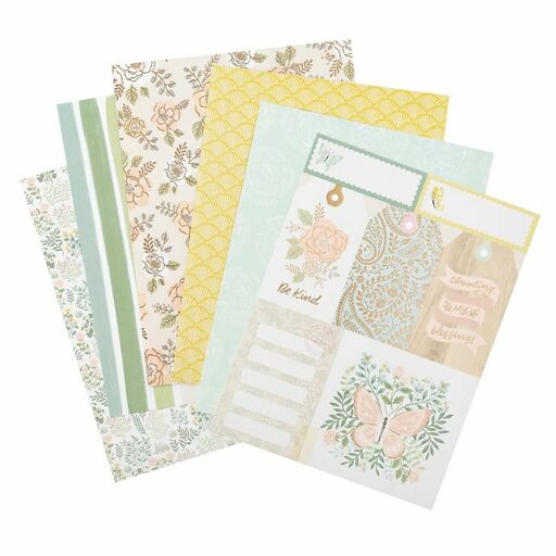 Crate Paper - Gingham Garden Collection - Single-Sided Paper Pad - 1/2 набору паперу 15x20 см