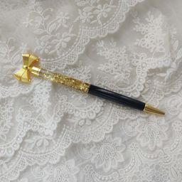 Ручка з "бантиком" - колір Чорний з золотом