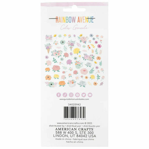 American Crafts - Rainbow Avenue Floral - Ephemera Die Cuts Set - висічки