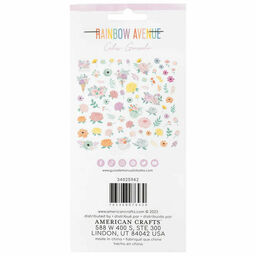 American Crafts - Rainbow Avenue Floral - Ephemera Die Cuts Set - висічки