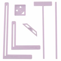 Набір інструментів для роботи з палітуркою - фіолетовий - 6 шт