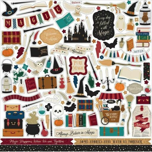 Echo Park - Witches & Wizards №2 Collection - Cardstock Stickers - наклейки