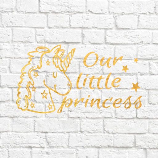 х-Our little princess - вирубка із термотрансферної плівки - foil золото