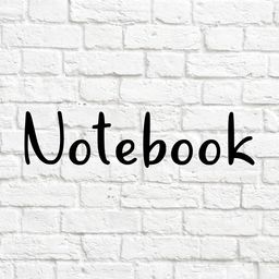 Notebook - 6 - вырубка из термотрансферной пленки - матовая черная