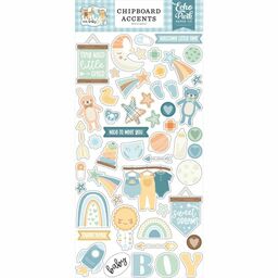 Echo Park - Our Baby Boy Collection - Accents Chipboard Stickers - чіпборд