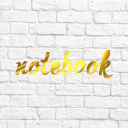 Notebook - 4 - вирубка із термотрансферної плівки - зеркальне жовте золото