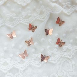 Подвеска - бабочка - 2 - розовое золото