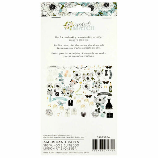 American Crafts - A Perfect Match - Ephemera Icon Set - висічки
