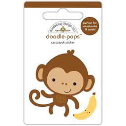 Doodlebug Doodle-Pops 3D Stickers Fairy At The Zoo Monkey Mike