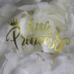 Little princess - 3 - вырубка из термотрансферной пленки - зеркальное золото