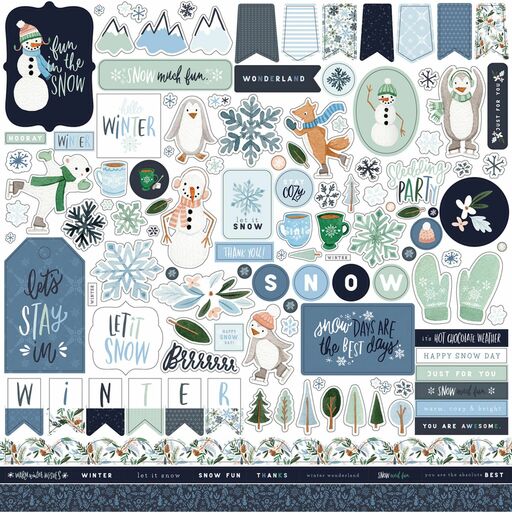 Echo Park - Winter Market Collection - Cardstock Stickers - наклейки