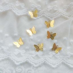 Подвеска - бабочка - 2 - желтое золото