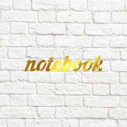 Notebook - 5 - вирубка із термотрансферної плівки - зеркальне жовте золото