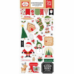 Echo Park - Have A Holly Jolly Collection - Accents Chipboard Stickers - чіпборд