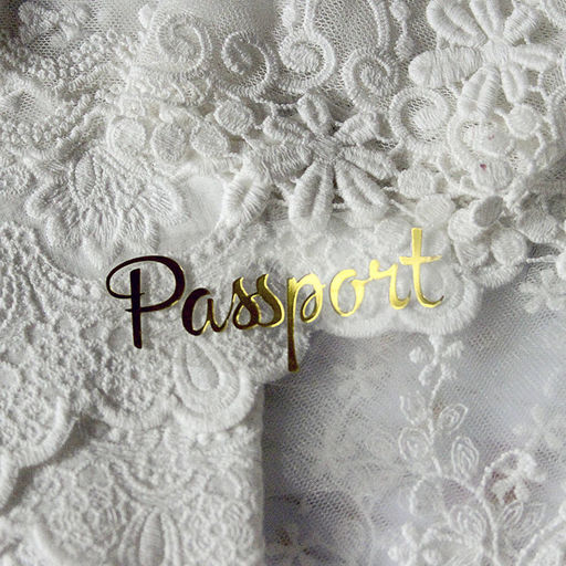 х-Passport - 1 - вирубка із термотрансферної плівки - зеркальне жовте золото