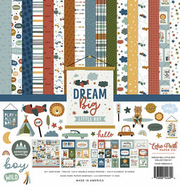 Echo Park - Dream Big Little Boy - Collection Kit - Double-Sided Paper Pad - набір паперу 30x30 см