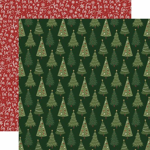 Echo Park - Gnome For Christmas Collection - Double-Sided Cardstock - A Lot Like Christmas - папір 30x30 см