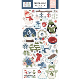 Echo Park - Chilling With My Snowmies Collection - Chipboard Stickers - чіпборд