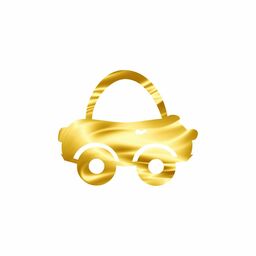 Декор з акрилу - дзеркальне золото - "Автомобіль" - 2