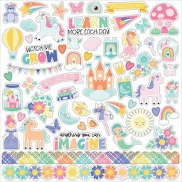 Echo Park - My Little Girl Collection - Cardstock Stickers - наклейки