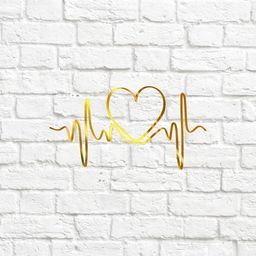 х-Пульс серця- вирубка із термотрансферної плівки - зеркальне жовте золото