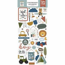Echo Park - Dream Big Little Boy Collection - Accents Chipboard Stickers - чіпборд