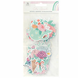 American Crafts - Rainbow Avenue Floral - Ephemera Die Cuts Set - висічки