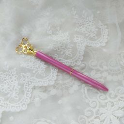 Ручка з "метеликом" - колір Рожевий з золотом