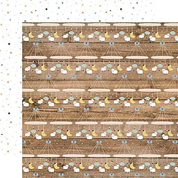 Echo Park - Baby Boy Collection - Double-Sided Cardstock - Little Man Mobiles - бумага 30x30 см