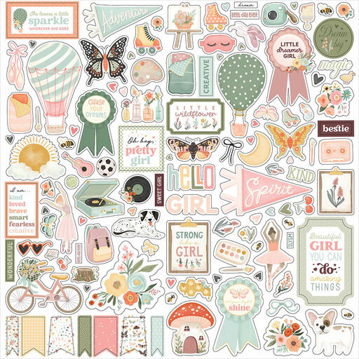Carta Bella Paper - That's My Girl Collection - Cardstock Stickers - наклейки