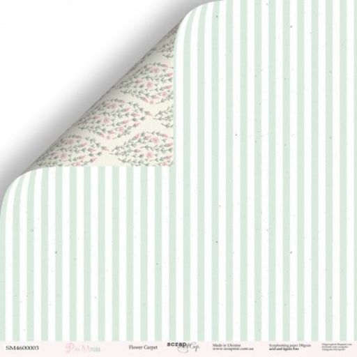 Лист двустороннього паперу 30x30 см "Цветочный ковёр" із колекції "Pur Pur"