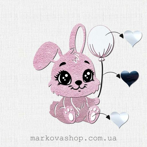 Заготовка під тиснення "Зайчик с кулькою" - 2
