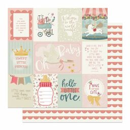 Photoplay Paper - Sweet Little Princess Collection - Double-Sided Cardstock - Hello Little One - папір 30x30 см