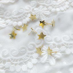 Брадси - зірочки - жовте золото - 10 шт