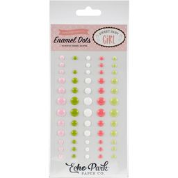 Echo Park - Sweet Baby Girl Collection - Adhesive Enamel Dots - дотсы