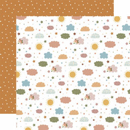 Echo Park - Dream Big Little Girl Collection - Double-Sided Cardstock - Beyond the Clouds - папір 30x30 см