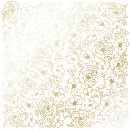 Лист одностороннього паперу з фольгуванням "Golden Pion White" (4-001)